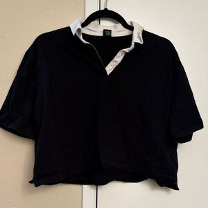 Wild Fable Collared Cropped Tee